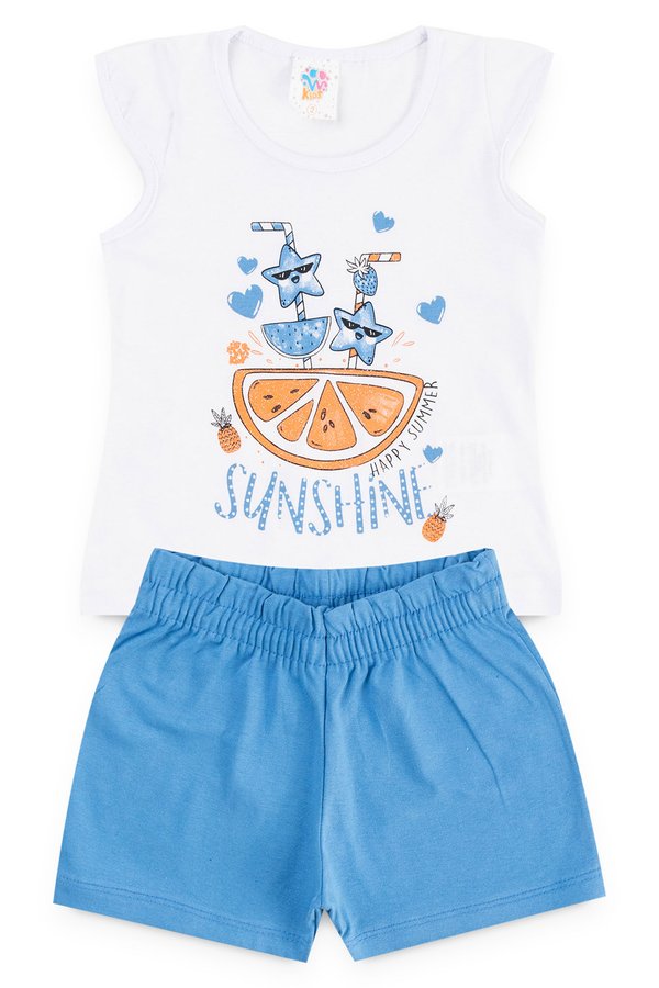 conjunto infantil feminino sunshine branco