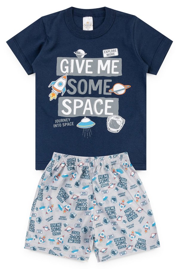 conjunto infantil masculino space marinho mega kids