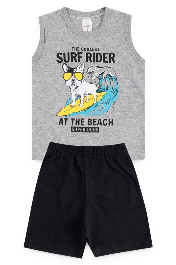 conjunto infantil masculino dog mescla mega kids