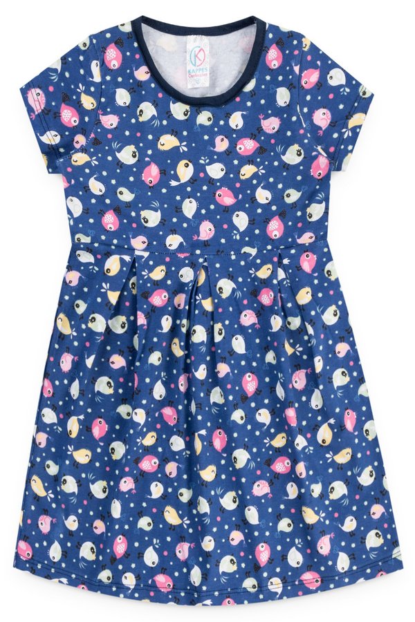 vestido infantil feminino passarinho marinho