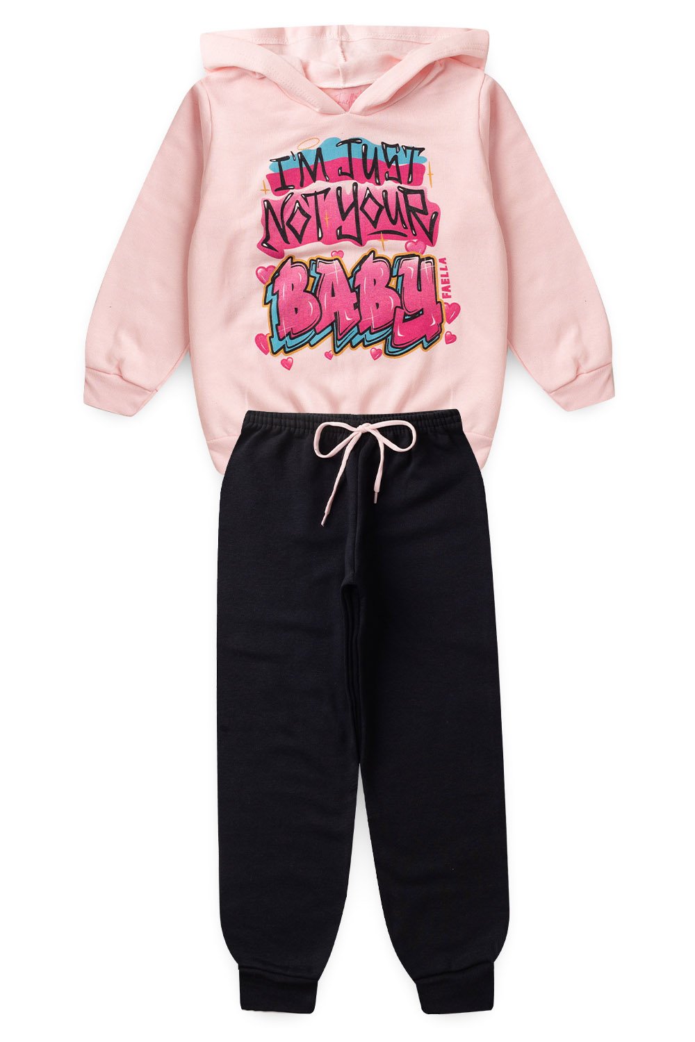 Conjunto moletom best sale feminino rosa bebe