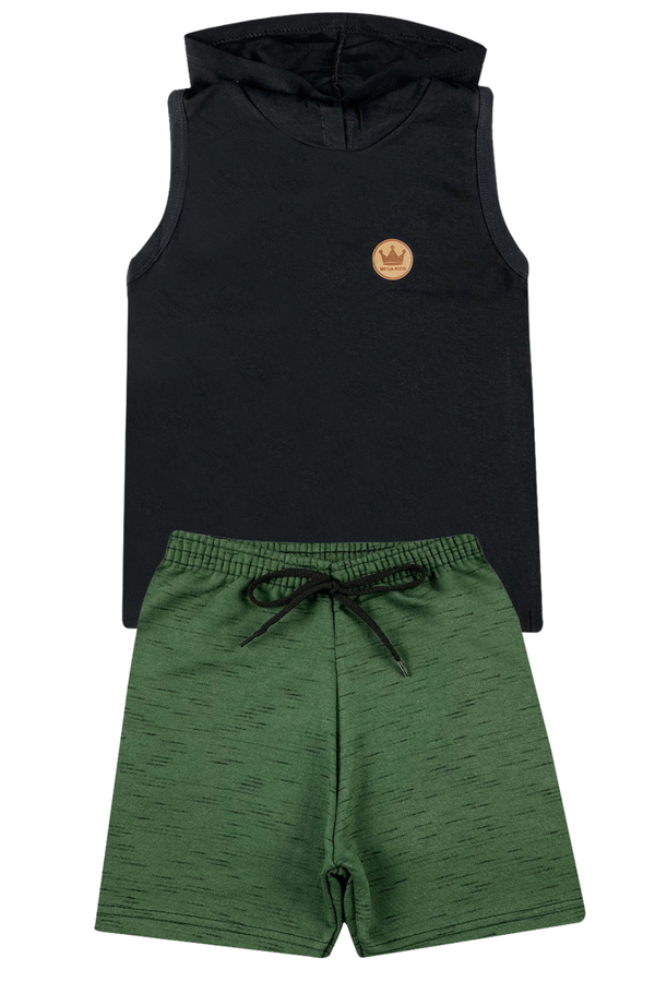 regata preta bermuda verde