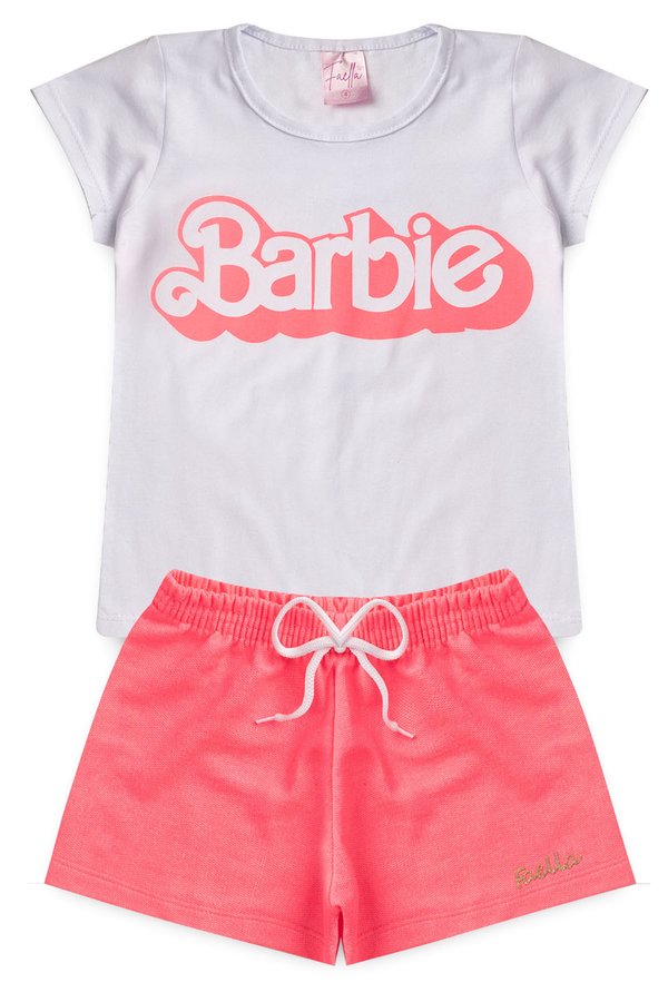 Conjunto Infantil Verão 2 peças Produto Licenciado Barbie Tam 4 a