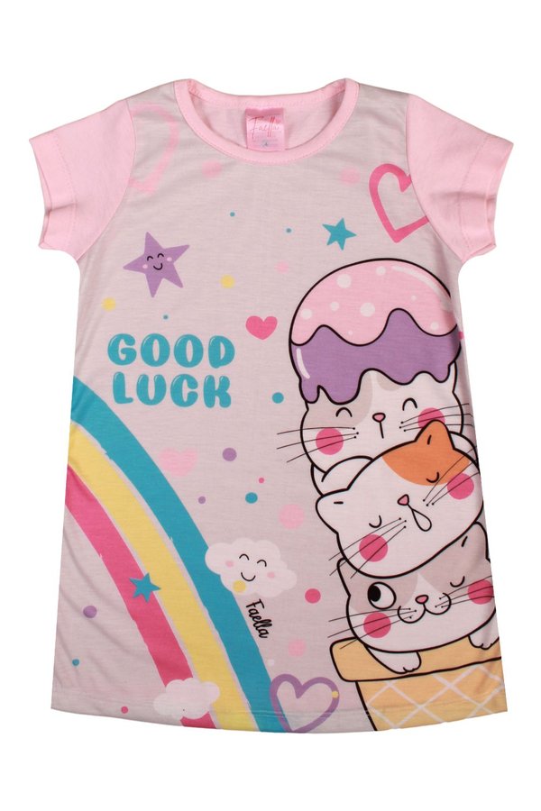 vestido good luck rosa claro