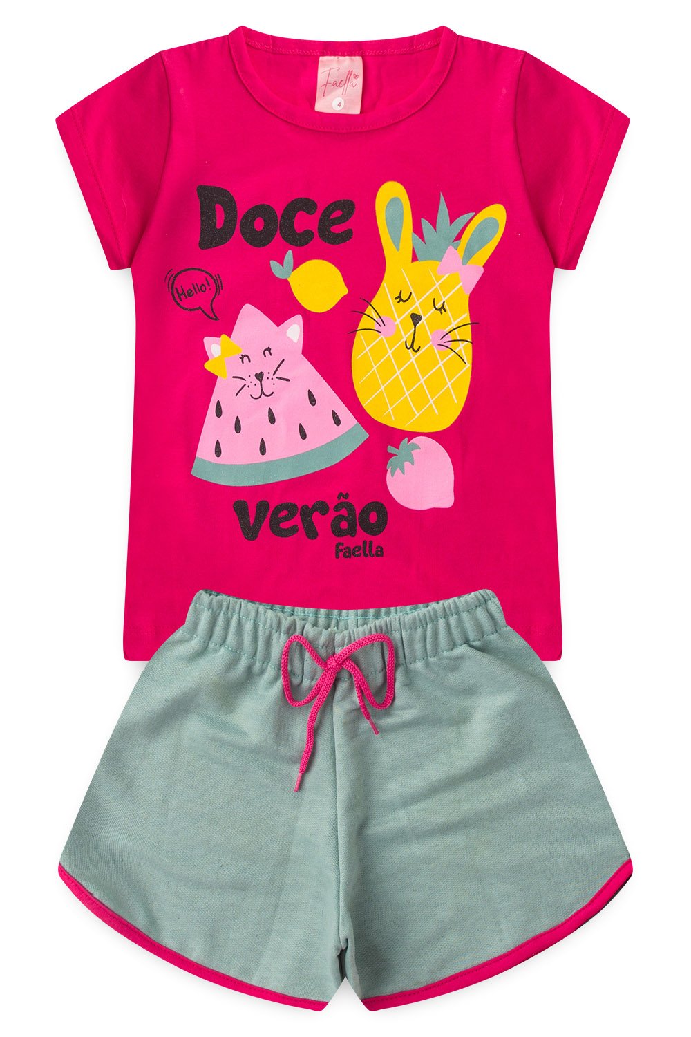 Conjunto de verano de manga larga Dolcevita - Negro total main image 1